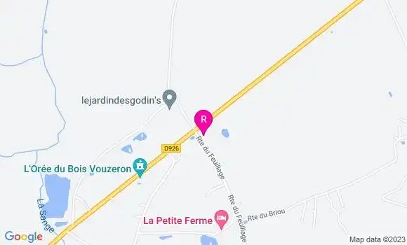 Localisation Auberge du Feuillage