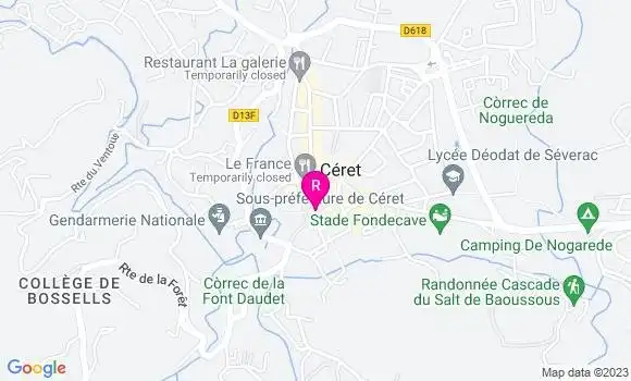 Localisation Pizzeria Les 9 Jets
