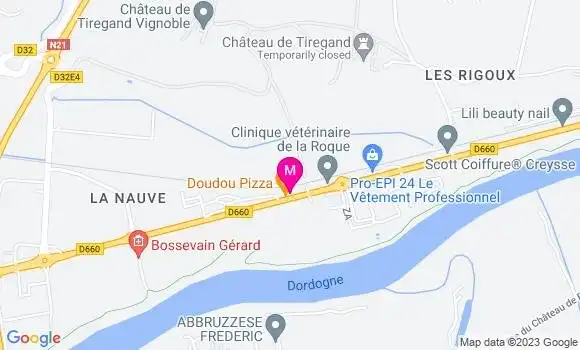 Localisation Pizzeria Doudou Pizza