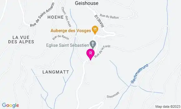 Localisation Auberge des Vosges