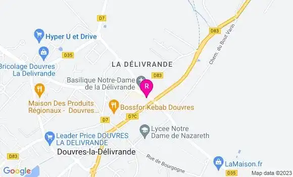 Localisation Restaurant  Le Petit Flaubert