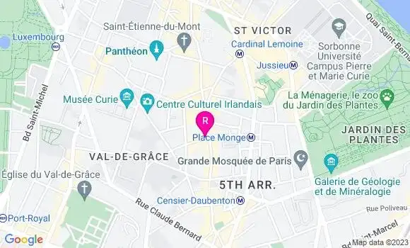 Localisation Restaurant  La Fontaine de la Mouffe