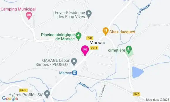 Localisation Restaurant  Le Relais de Marsac
