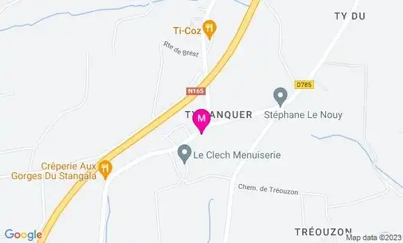Localisation Restaurant  Le Lutunn Noz