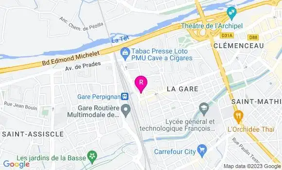 Localisation Brasserie de la Gare