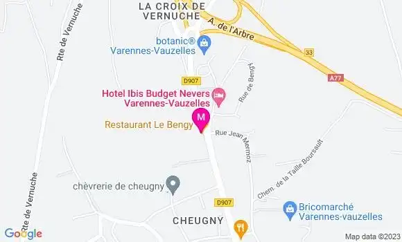 Localisation Restaurant  Le Bengy