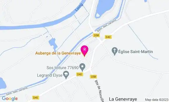 Localisation Auberge de la Genevraye