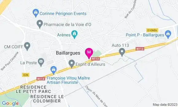 Localisation Pizzeria Pizza Baillargues