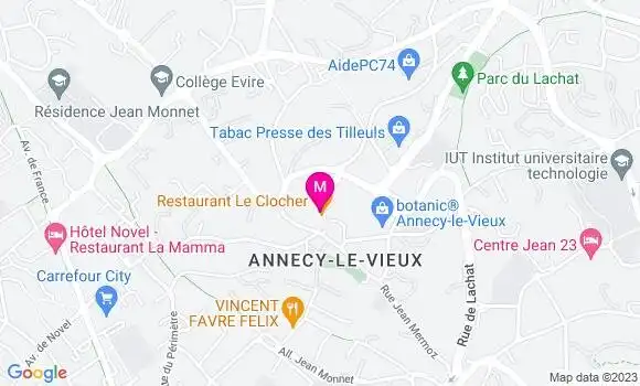 Localisation Restaurant  Le Clocher
