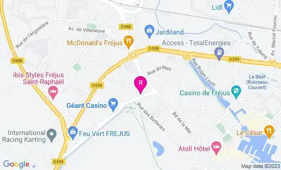Localisation Pizzeria La Bastide du Pizzaiolo