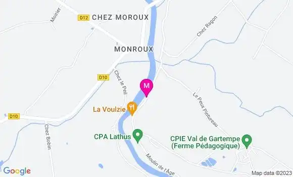 Localisation Restaurant  La Voulzie