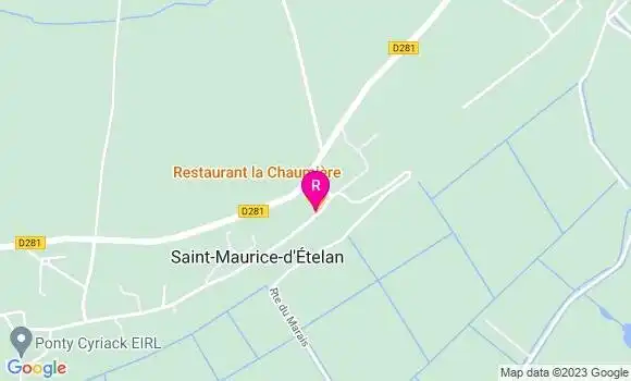 Localisation Restaurant Gastronomique La Chaumière