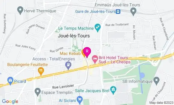 Localisation Restaurant  Aux P