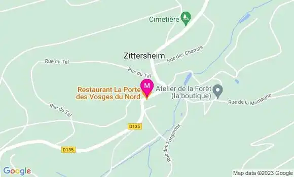 Localisation Restaurant  La Porte des Vosges du Nord
