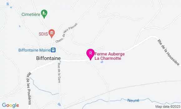 Localisation Ferme Auberge la Charmotte