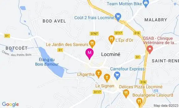 Localisation Crêperie Lohézic Pascal