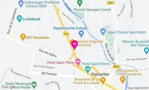 Localisation Restaurant  Les Sixties
