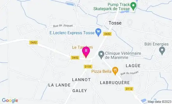 Localisation Restaurant  Le Tandem