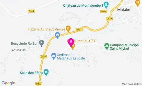 Localisation Restaurant du Gey