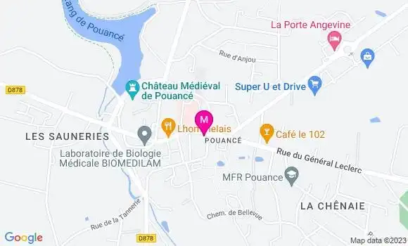 Localisation Restaurant  Les Marronniers