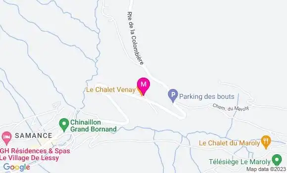Localisation Restaurant  Le Chalet Venay