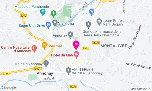 Localisation Pizzeria La Toupine