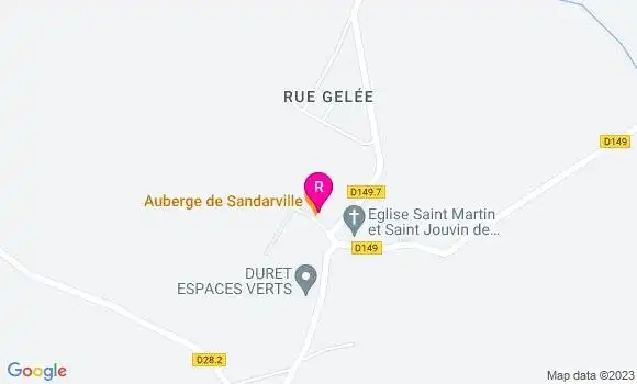 Localisation Auberge de Sandarville