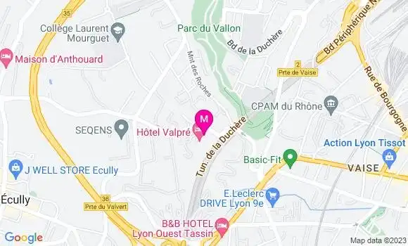 Localisation Restaurant Hôtel Valpré
