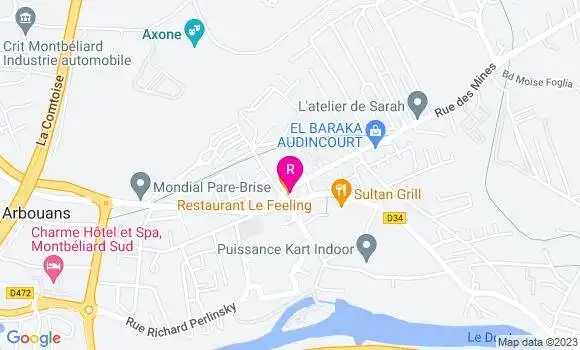 Localisation Restaurant  Le Feeling