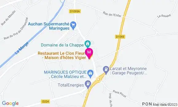 Localisation Restaurant  Le Clos Fleuri