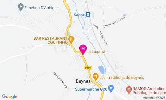 Localisation Restaurant  La Licorne