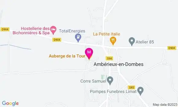 Localisation Auberge de la Tour