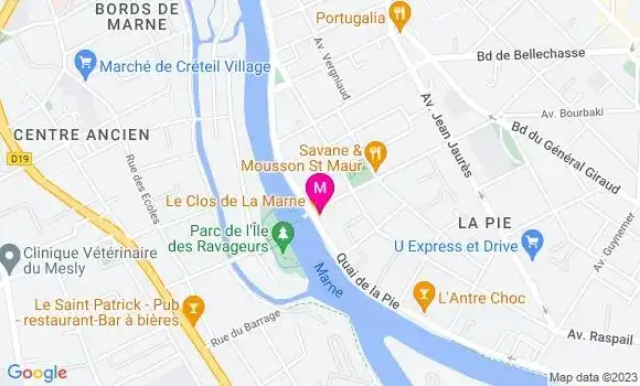 Localisation Restaurant  Le Clos de la Marne