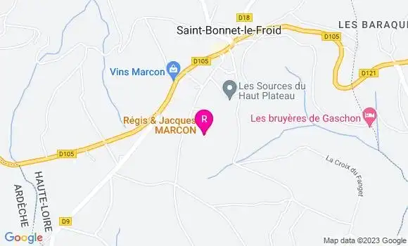 Localisation Restaurant  Régis et Jacques Marcon