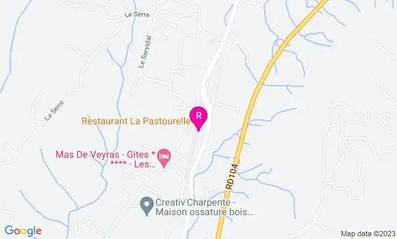 Localisation Restaurant  La Pastourelle