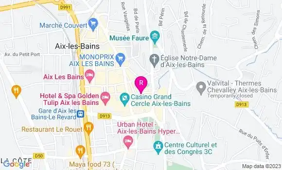 Localisation Restaurant  Café des Bains