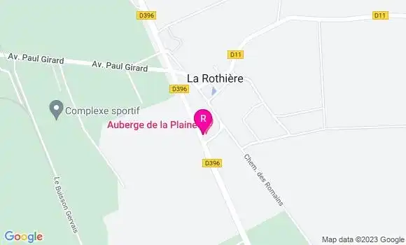 Localisation Auberge de la Plaine