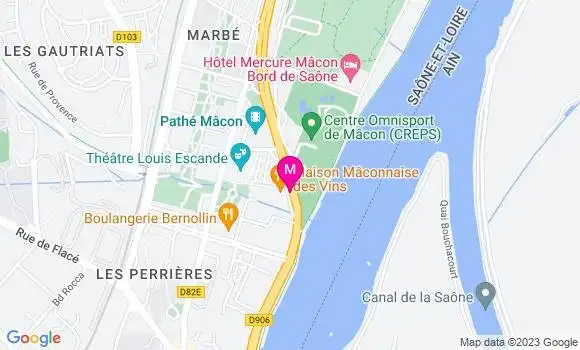 Localisation Restaurant  Maison Mâconnaise des Vins