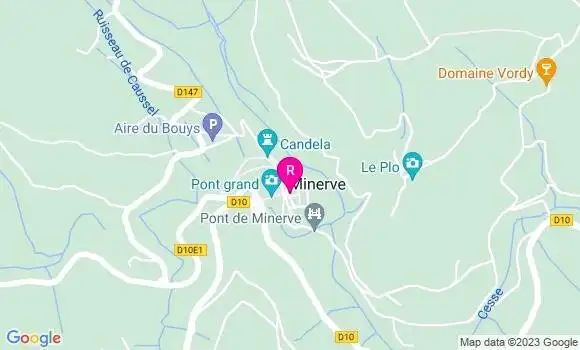 Localisation Restaurant  La Terrasse de Minerve Guy