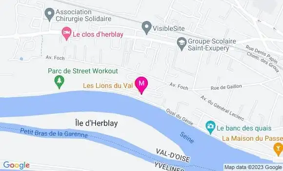 Localisation Restaurant  Les Lions du Val