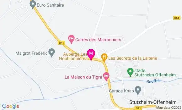 Localisation Auberge les Houblonnières