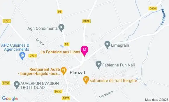 Localisation Restaurant  La Fontaine aux Lions