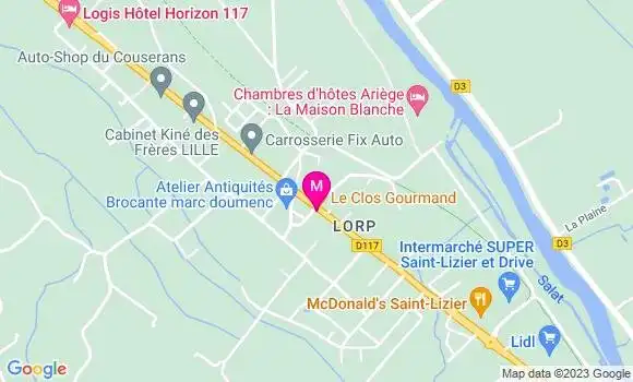 Localisation Restaurant  Le Clos Gourmand