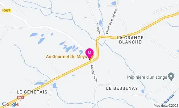Localisation Restaurant  Au Gourmet de Meys