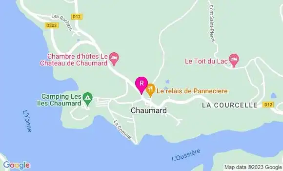 Localisation Crêperie Le Relais de Pannecière