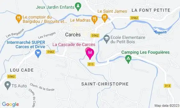 Localisation Pizzeria Les Chineurs
