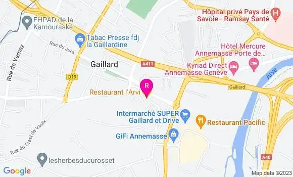 Localisation Restaurant  L