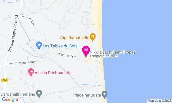 Localisation Restaurant  Nikki Beach