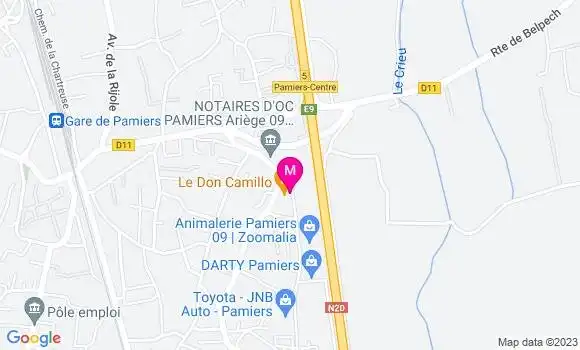 Localisation Pizzeria Le Don Camillo
