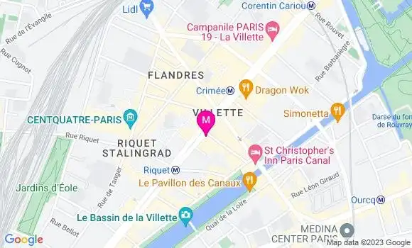 Localisation Pizzeria La Tour de Flandre